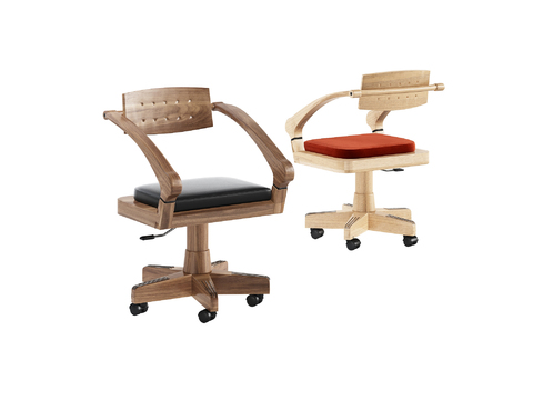 Modern Solid Wood Office Swivel Chair