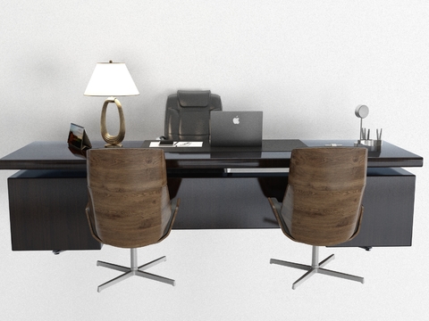 Modern office desks and chairs