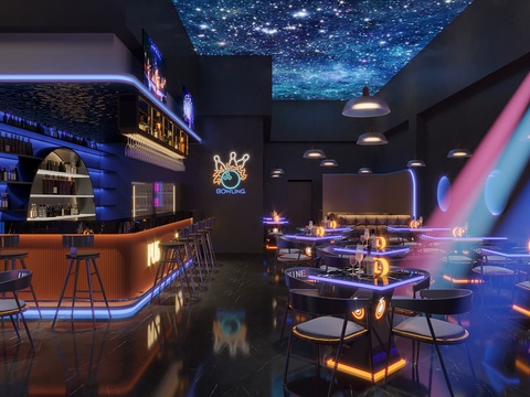 Modern Bar, Night Club, Bar Counter