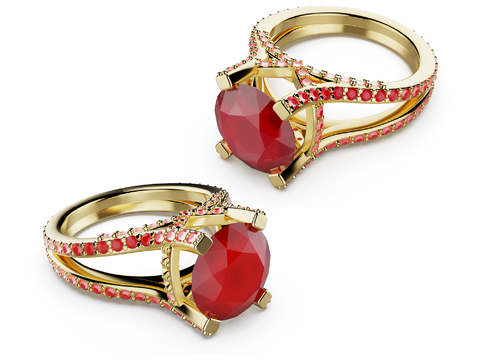 Modern Ruby Ring