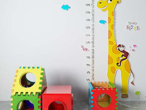 Modern Child Giraffe Height Ruler