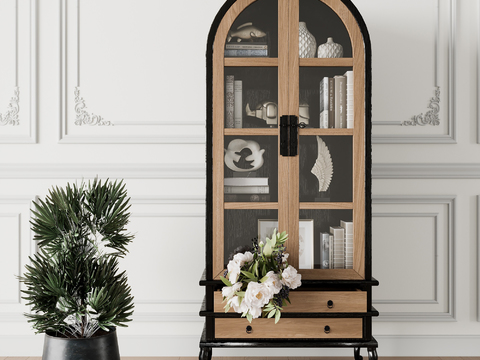 French Solid Wood Bookcase