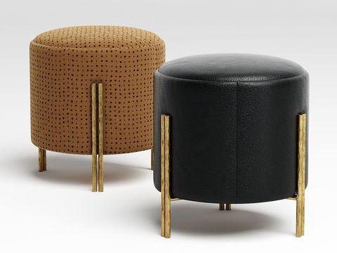 Modern Leather Ottoman