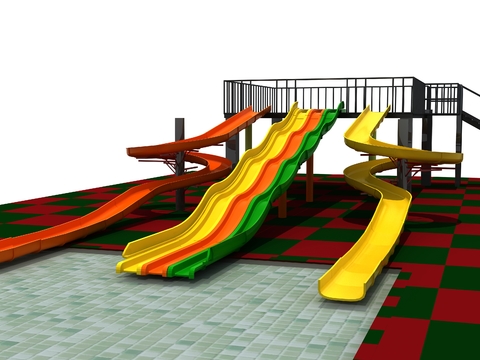 Modern Water Park Slide Rides