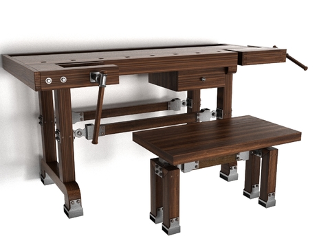 Modern solid wood mechanized table and chair free