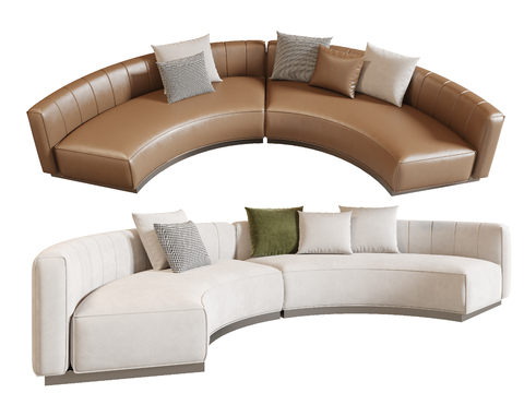 Minotti curved sofa