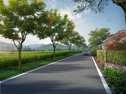 rural road road psd