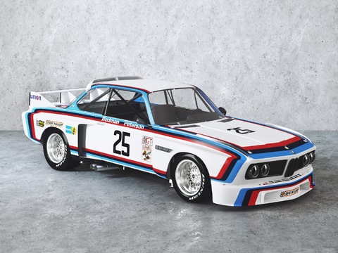 Modern vintage BMW car racing