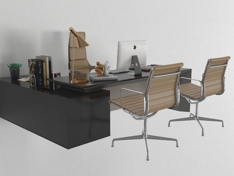 Modern office desks and chairs