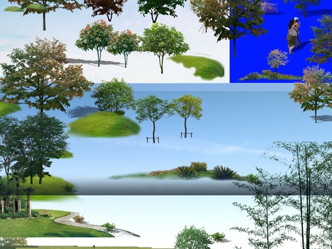 modern big tree tree landscape tree psd