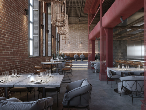 Industrial style western restaurant