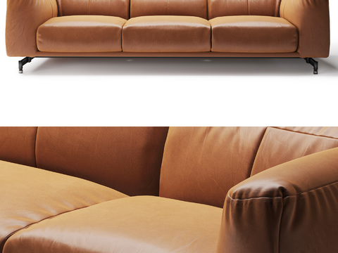 Pertica modern leather multiplayer sofa