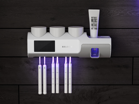 Wall-mounted automatic toothbrush holder