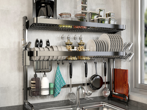 Modern Sink Dish Rack Storage Rack