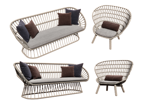 Modern Rattan Chair Outdoor Sofa