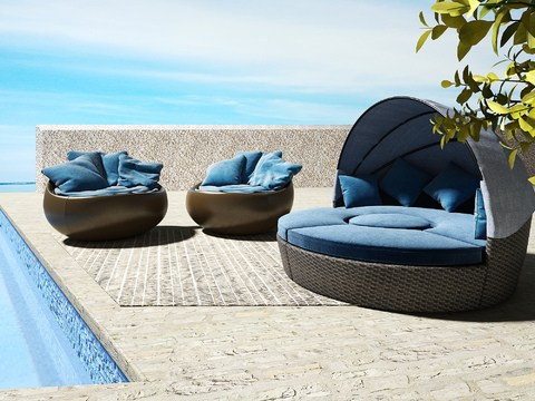 Modern outdoor round leisure sofa