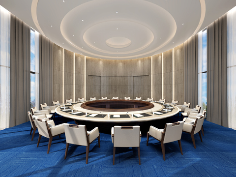 Modern Round Hotel Reception Room