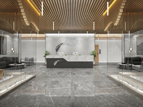 Modern Hotel Lobby Corridor Room