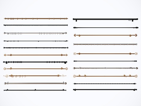 Modern curtain rod slide rail