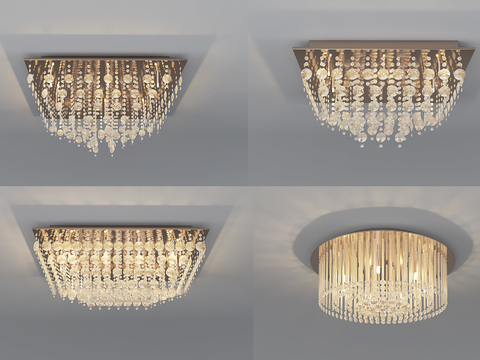 Modern Crystal Ceiling Lamp Combo