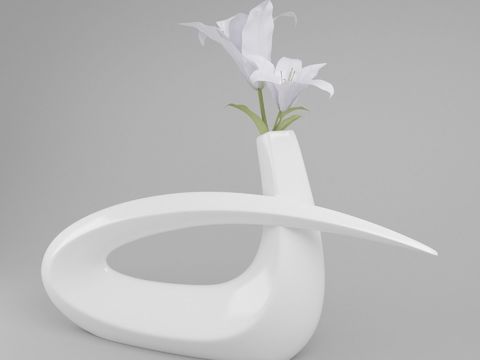 Modern minimalist shaped ceramic vase Free