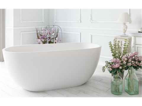 Modern Simple White Ceramic Bathtub Free