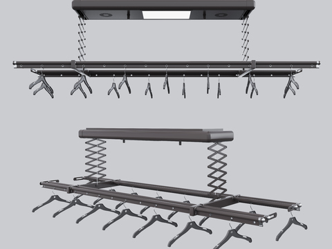 Electric retractable hanger drying rack