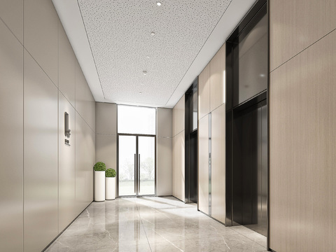 modern elevator hall