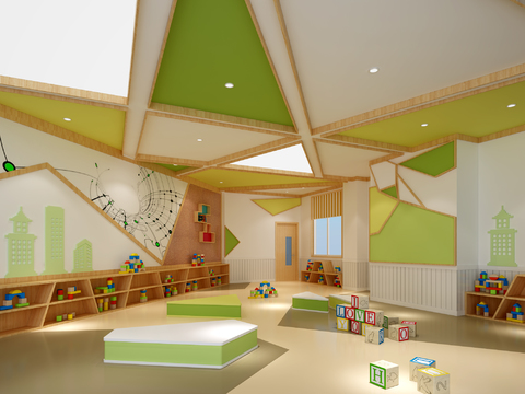 Modern Kindergarten Activity Room Free