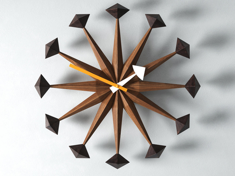 Nordic Creative Solid Wood Wall Clock Free