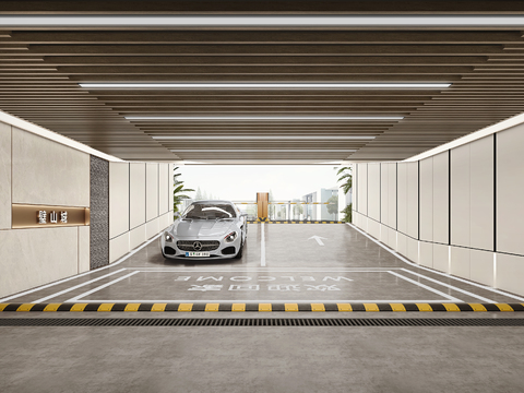 Underground Garage Parking Entrance