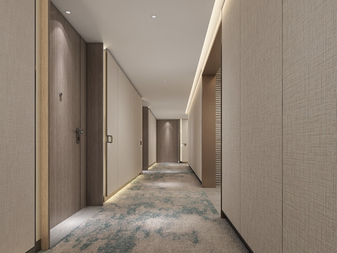 Modern Hotel Corridor