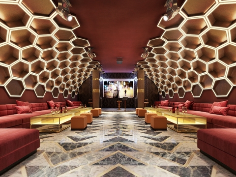 Post-modern beehive-shaped KTV rooms
