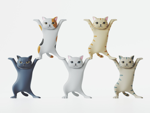 Modern enchanting cat sculpture ornaments