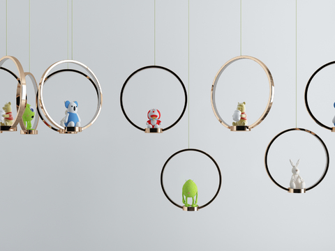 Modern metal children's chandelier combination