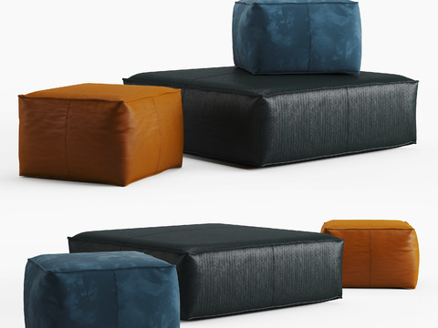 Modern Leather Beanbag