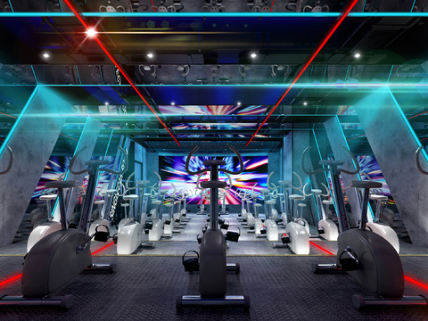 Industrial wind gym spinning room