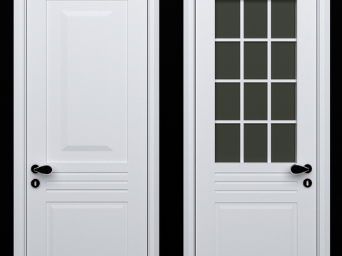 Modern Simple Solid Wood Flat Door Free