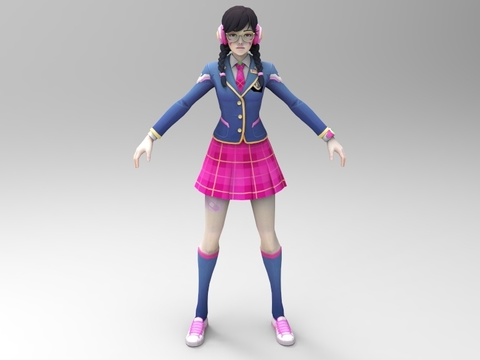 Modern DVA Anime Character Model Free