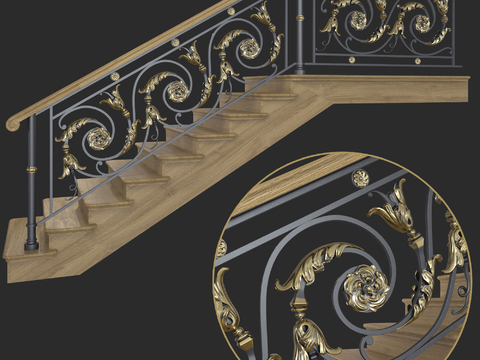 European-style Affordable Luxury Style Stairs