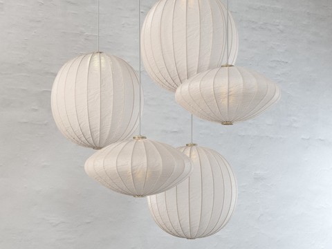 Modern paper lantern chandelier