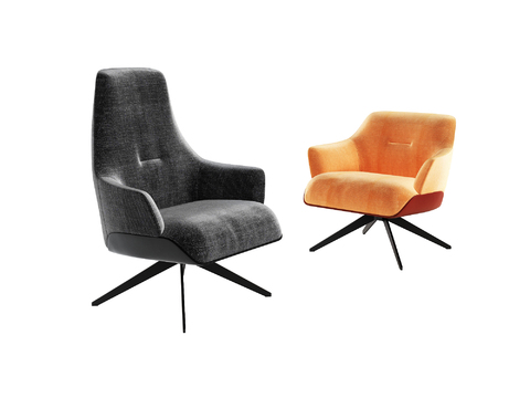 Molteni & C modern fabric lounge chair