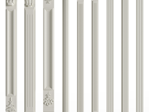 European-style Gypsum Carved Roman Column