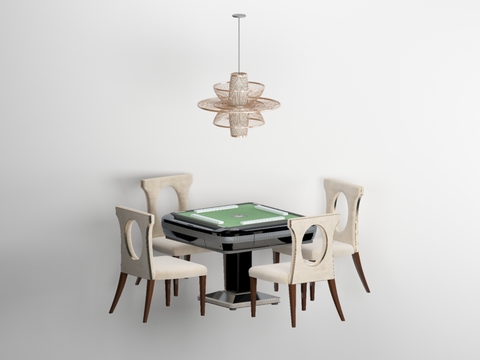 Modern Automatic Mahjong Table and Chair Free