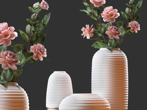 Modern Ceramic Vase Rose Flower