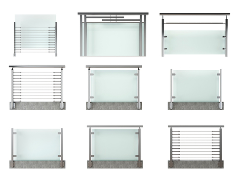 Modern Stainless Steel Glass Handrail Railing