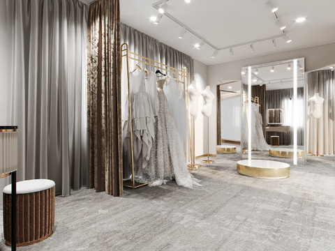 Modern Bridal Shop Fitting Room