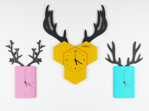 Nordic Antler Wall Clock