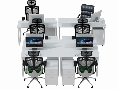 modern office desk and chair