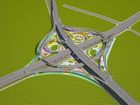 Aerial view of road planning